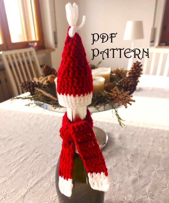 Modello PDF per mini cappello e sciarpa di Babbo Natale Italia - Main Image