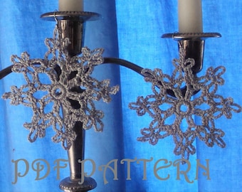 Silver Snowflake Earrings PDF Pattern