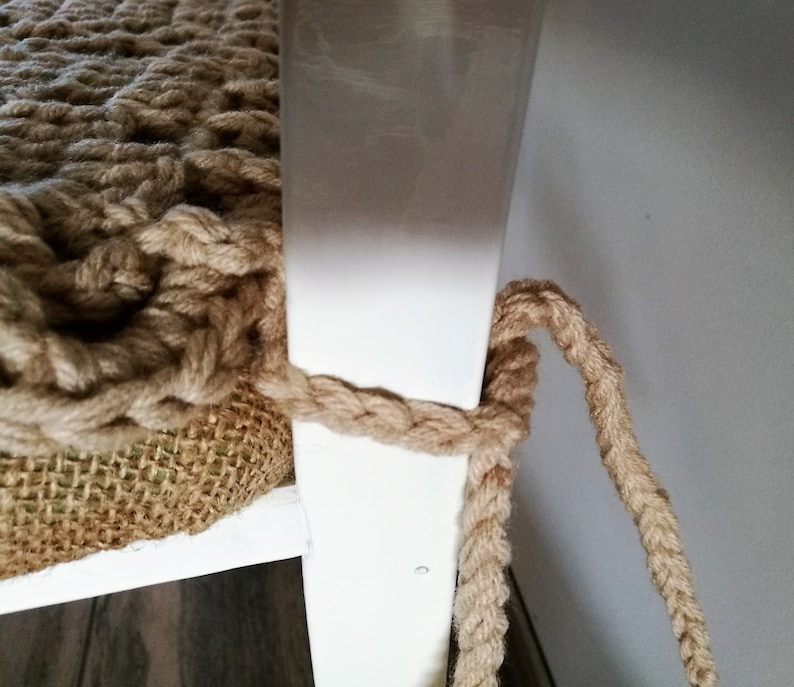 Crochet Chair Pad, Cover, Cushion PDF Pattern image 4