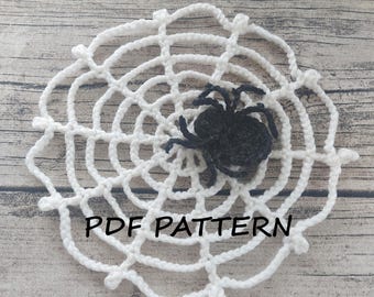 Patrón PDF de telaraña y araña a crochet