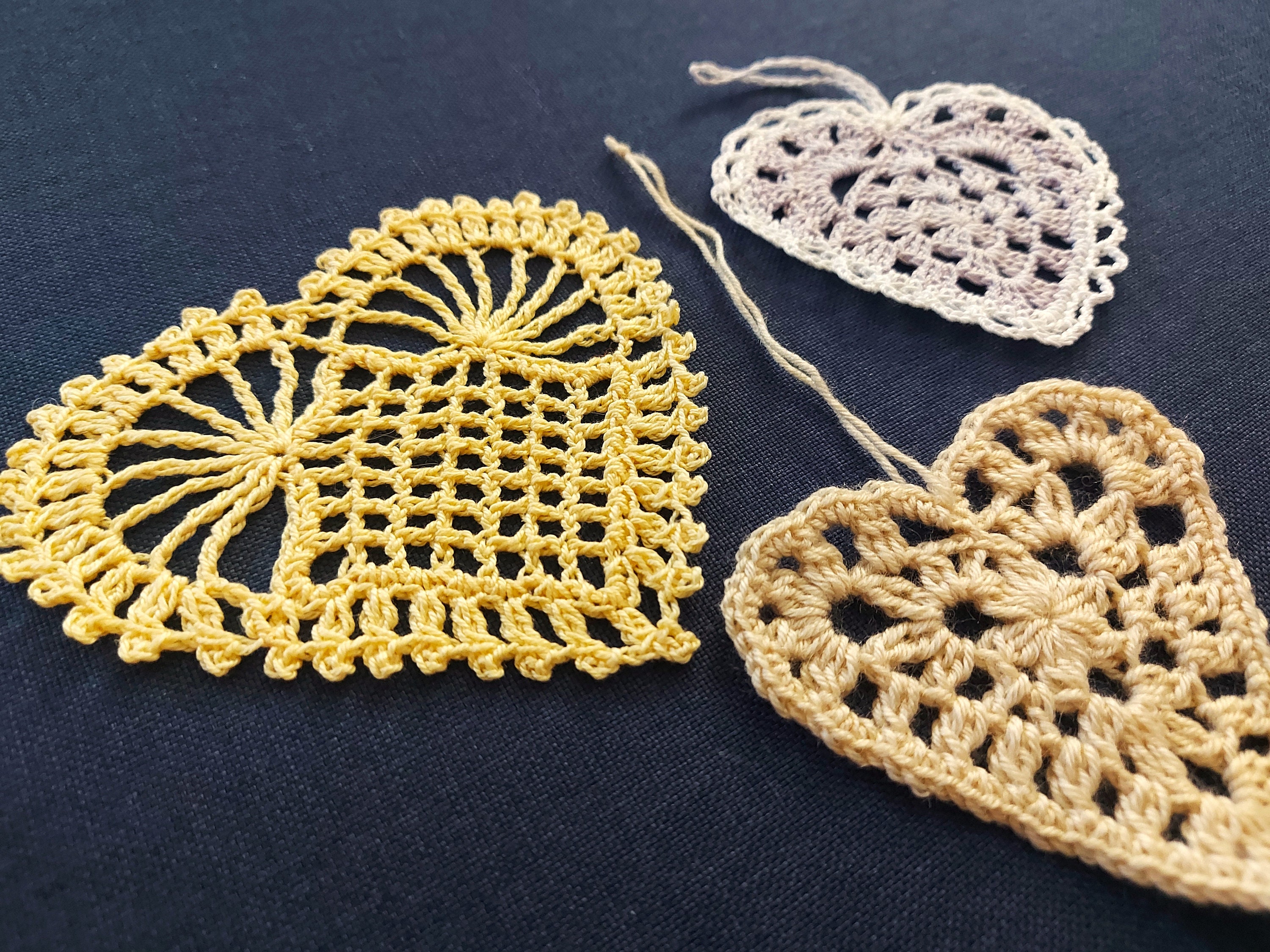 40 Valentine Crochet Patterns to Make for Gifts, Decor, and Cozy Seasonal Touches 14 Three Large Crochet Heart Patterns / Lace / Applique /