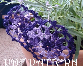 Patrón PDF de pendientes de flores de crochet Salerno
