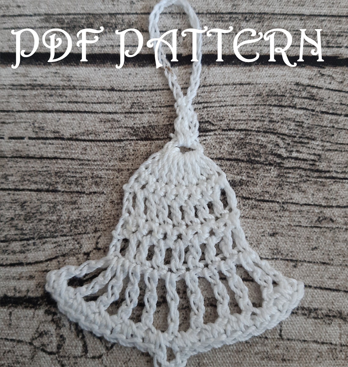 Crochet Christmas Bell PDF Pattern Ornament Décor Applique Etsy