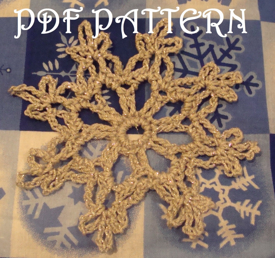 Large Silver Snowflake PDF Pattern - Etsy