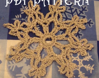 Large Silver Snowflake PDF Pattern