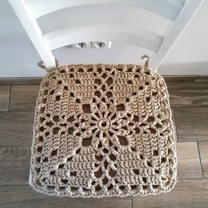 Crochet Chair Pad, Cover, Cushion PDF Pattern image 2