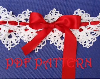 Patrón PDF de liga de novia tejida a crochet