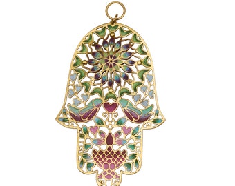 Floral Hamsa Wall Art | Peace & Harmony Home Decor