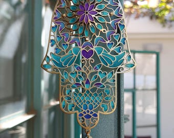 Hamsa Art | Hand of Fatima, Judaica Wedding Gift