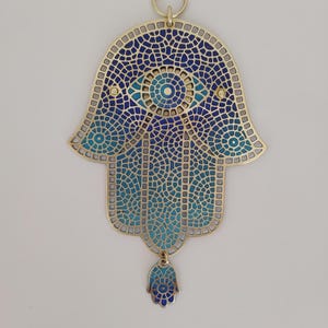 Hamsa Mosaic | Hamsa wall hanging  | recovery gift  | friendship gift  | Handmade  |   | Bat Mitzvah Gift  | Jewish Art  | Israel Art