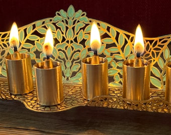 Handmade Brass Hanukkah Oil Menorah – Jewish tradition