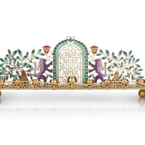Menorah Hanukkah | Judaica | Channukah  | Jewish Wedding Gift | Colorful  Menorah | Jewish Holidays | Hand Made in Israel | New Home Gift