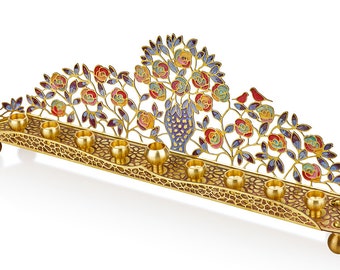 Menorah Hanukkah | Judaica | Hand Made in Israel | Jewish Holidays | Channukah | Jewish Wedding gift | New Home Gift | Colorful Menorah