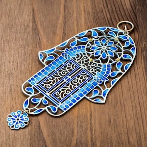 Home Hamsa | Hamsa Wall art | Wedding Gift | Hamsa wall hanging | Judaica | Israel | Wall Decor | Jewish Art | Hand of Fatima | Handmade