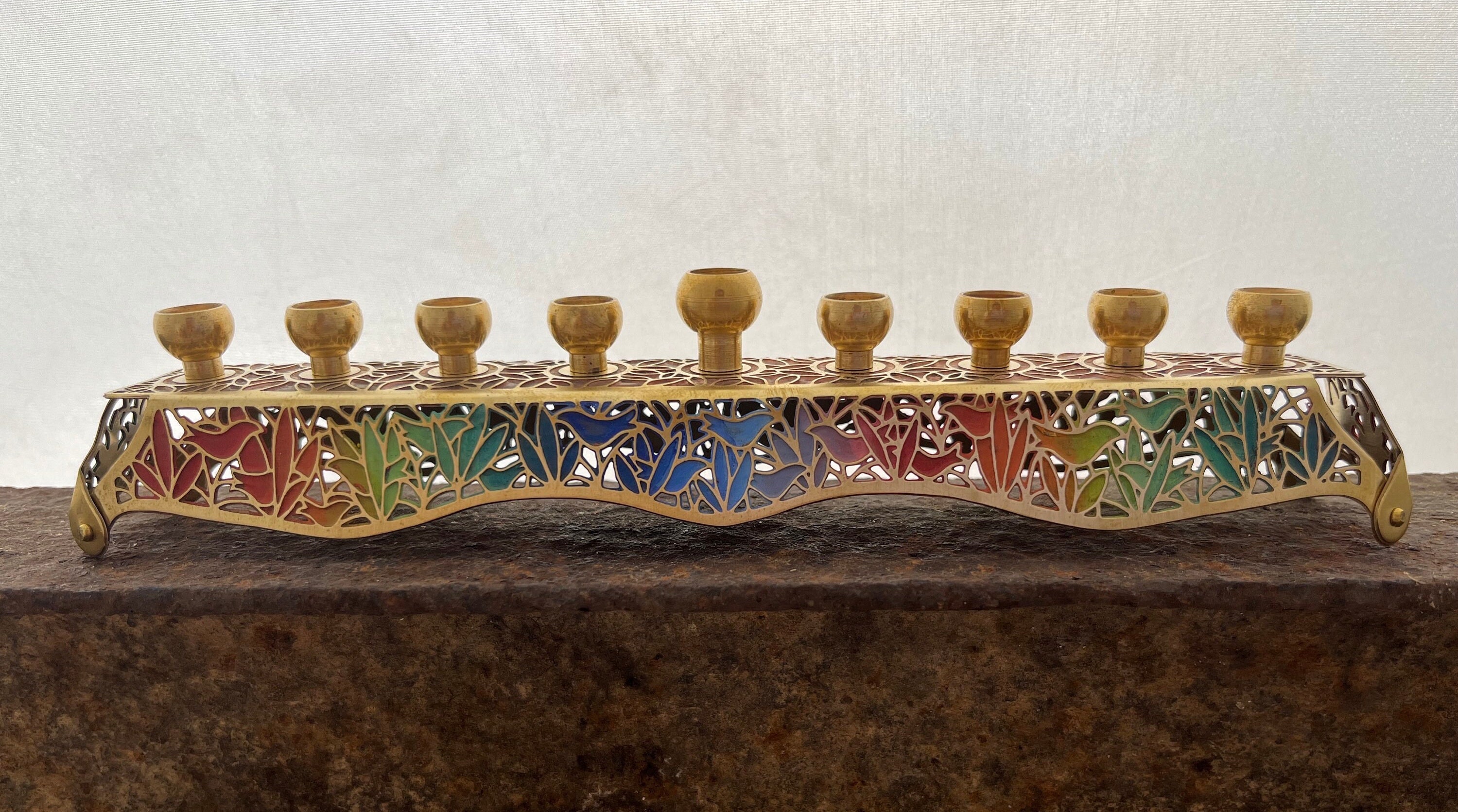 Birds Menorah  | Judaica  | Hand Made in Israel  | Hanukkah  |  Hanukkah Menorah  | Jewish Holiday  |  Home decor