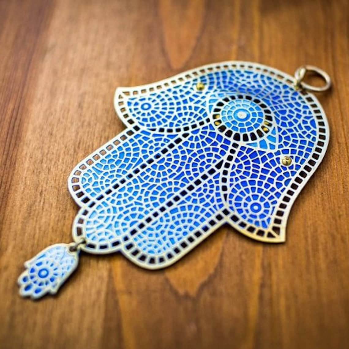 Hamsa Mosaic Hamsa wall hanging Hamsa Wall art Judaica Etsy