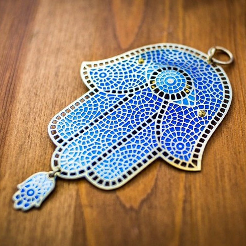 Hamsa Mosaic Hamsa wall hanging Hamsa Wall art Judaica Etsy