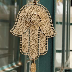 Hamsa Mosaic | Hand of Fatima | Hamsa wall hanging | Hamsa Wall art | Judaica | Handmade | Made in Israel | Bat Mitzvah Gift | Jewish Art