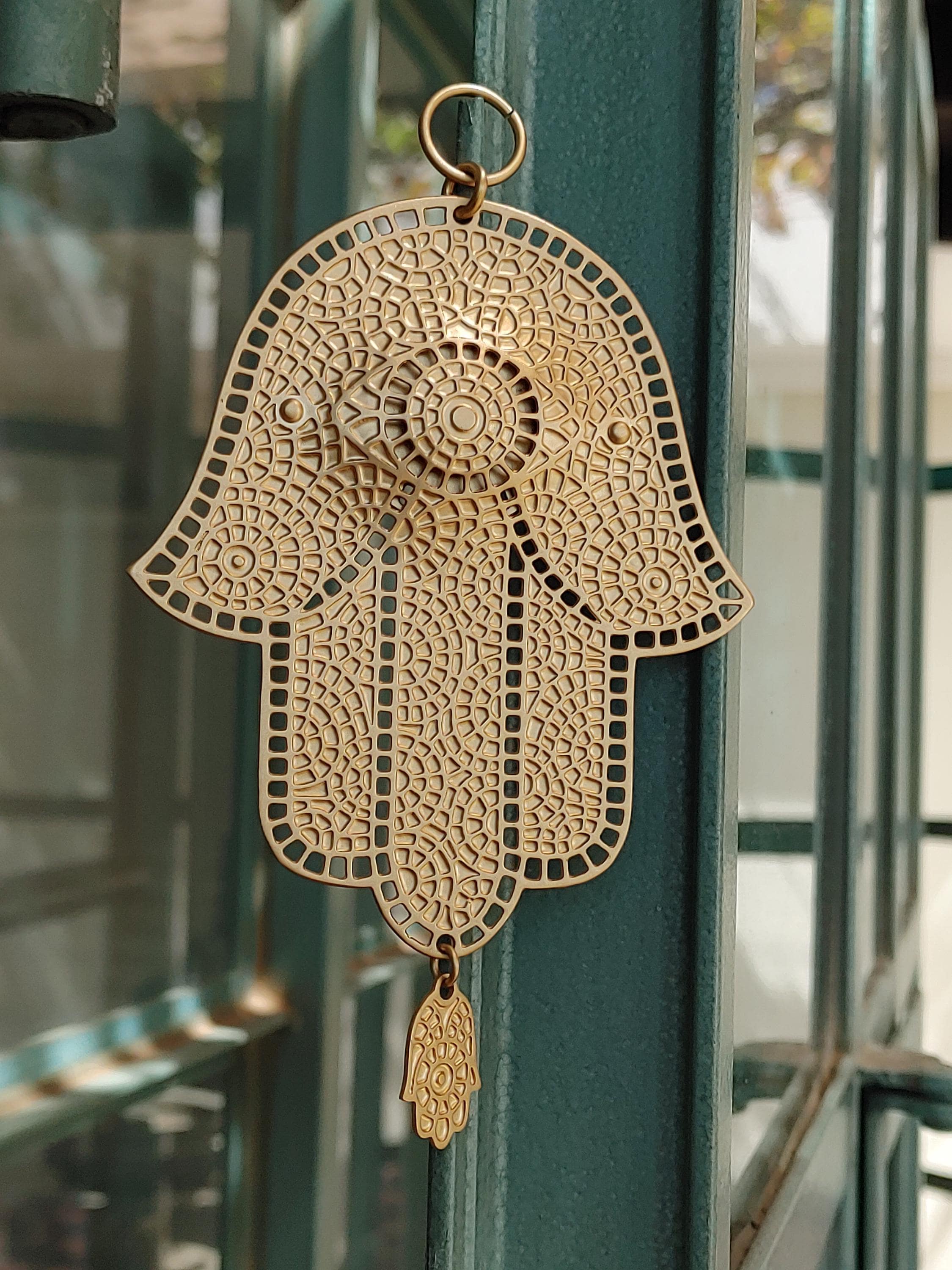 モザイクハムサの壁掛け｜手作りユダヤアート、バット・ミツワーギフト - Etsy 日本, image size:2250x3000