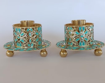 Candlesticks, Shabbat, Judaica  Candle Holders, Hand Made in Israel, Home decor, Wedding gift