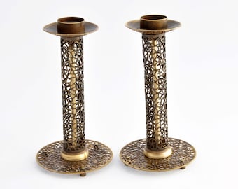 Candlesticks, Candle Holders, Shabbat, Judaica Hand Made in Israel, Jewish gift