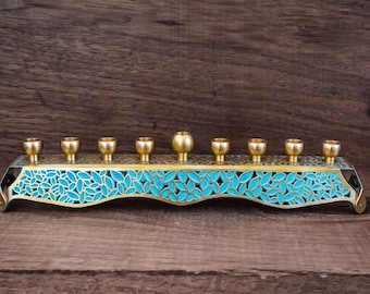 Leaves Menorah | Hand Made in Israel, Hanukkah Home Decor