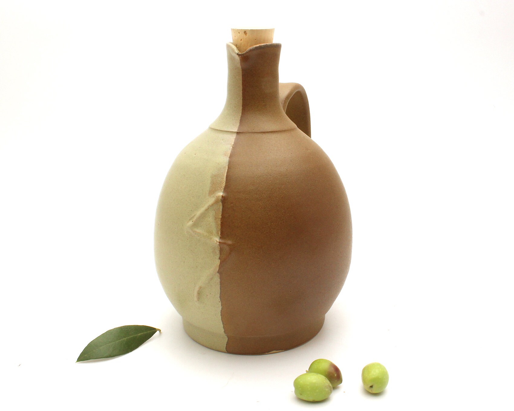 Ceramic oil jug handmade oil bottle pottery oil cruet Etsy