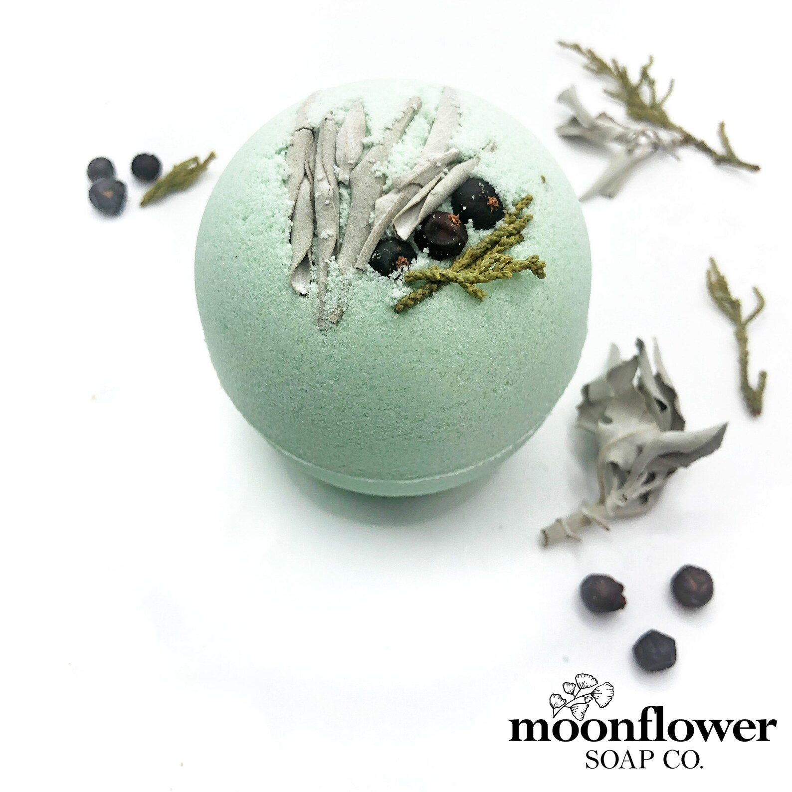 Juniper Sage Bath Bomb Large Handmade Jumbo Bath Fizzy Fresh Etsy