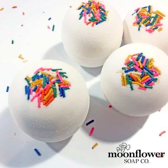 Vanilla Cupcake Bath Bomb with Sprinkles Handmade 7.5 oz. Etsy