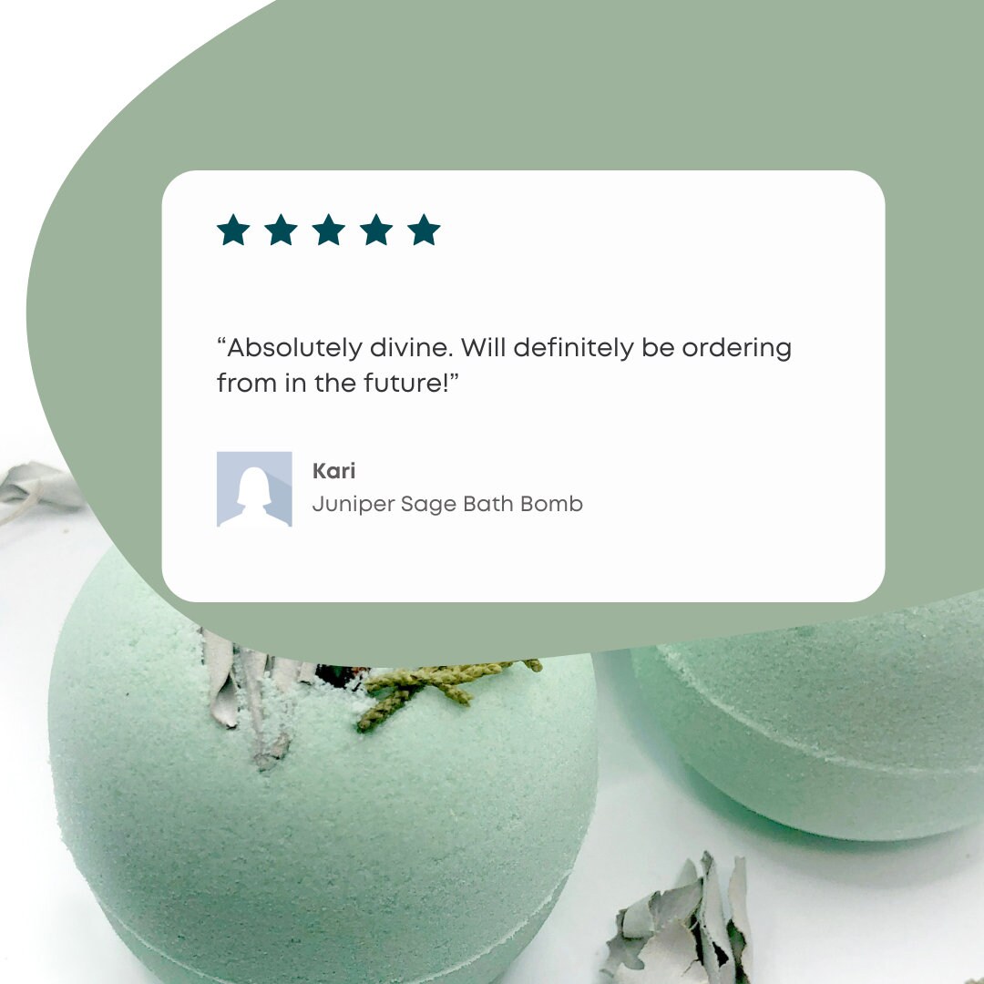 Juniper Sage Bath Bomb Large Handmade Jumbo Bath Fizzy Fresh Etsy