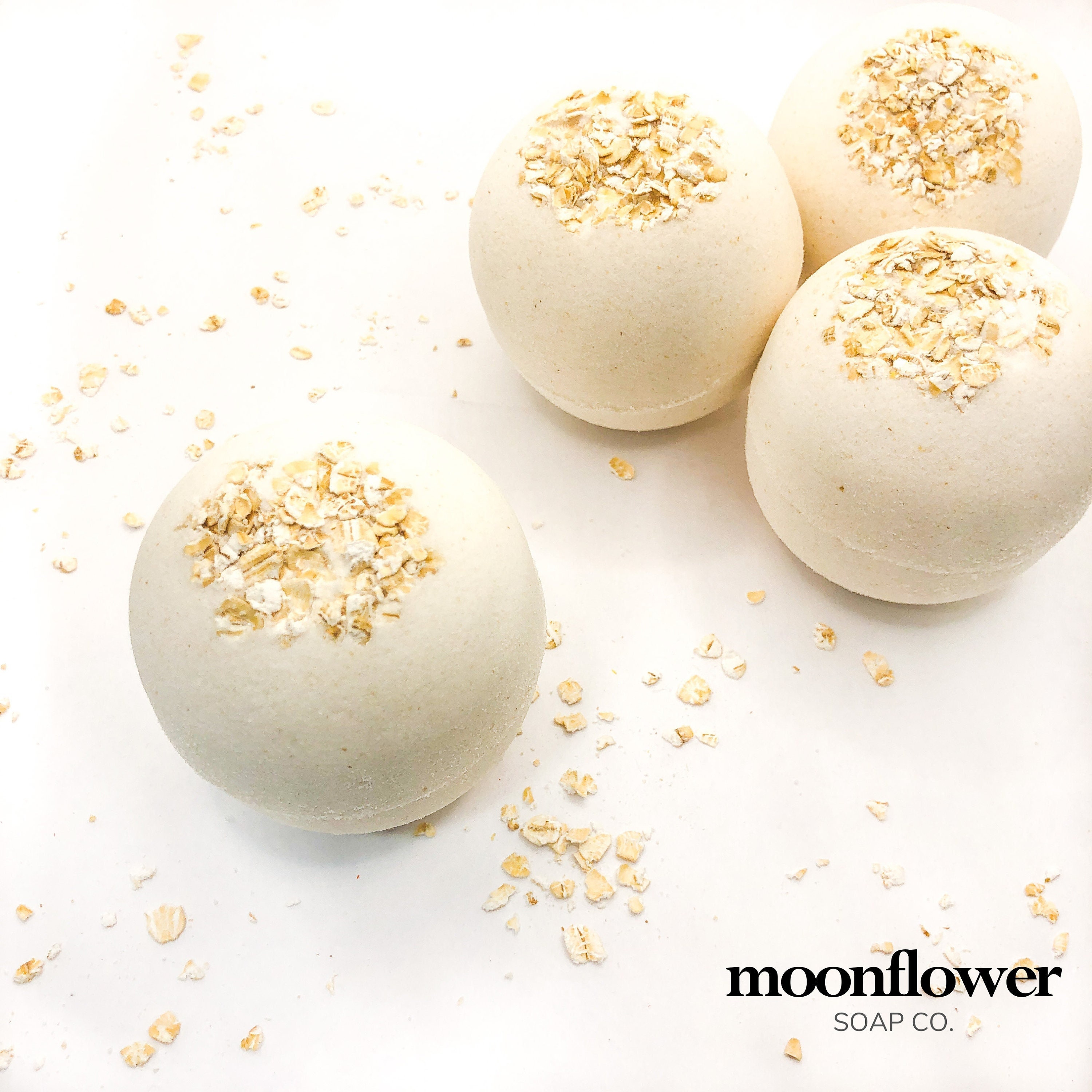 Oatmeal Bath Bomb, Sweet Milk Honey, Large Handmade Jumbo Bath Fizzy, Natural Bath Bomb Honey Scented, Colloidal Oat, Sensitive Skin 7.5 oz