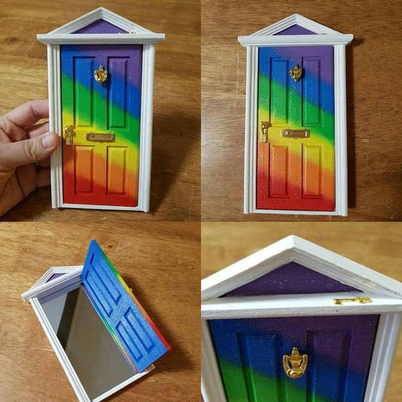 Fairy Door Opens With Mirror Behind Etsy