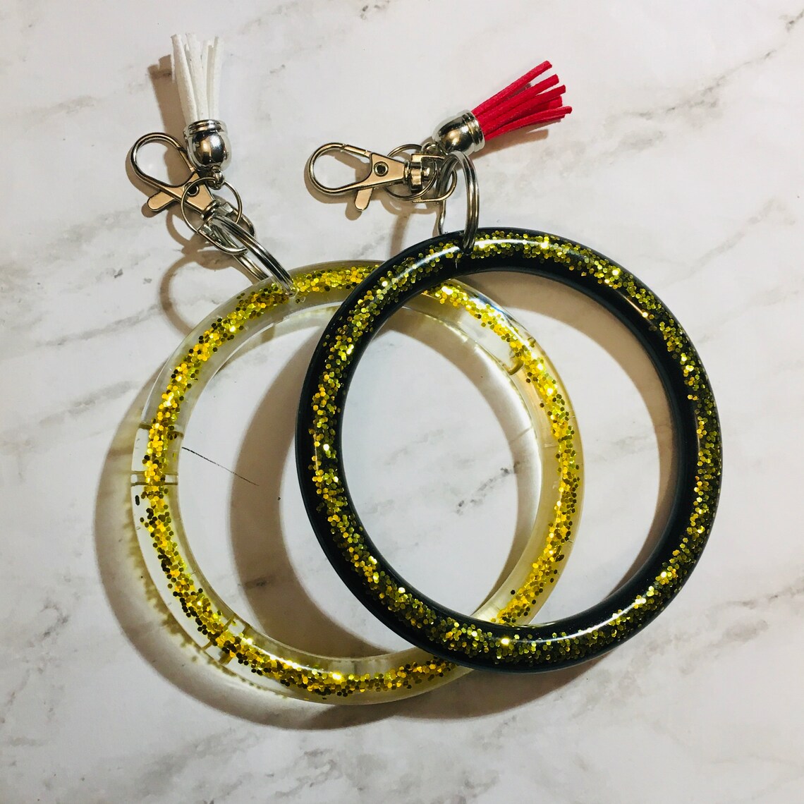 Keychain Hoop Bracelet Bangle Resin Keychain Keychain Etsy