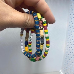 Friendship Bracelet | Handmade Bracelet | Clay Bead Bracelet | Heishi Beads | Bracelet Stack | Teacher Gift | Summer Jewelry | Custom Gift