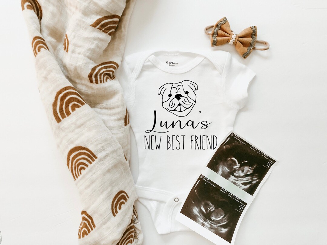 New Best Friend,protected by Dog Onesie®, Custom Dog Breed Onesie