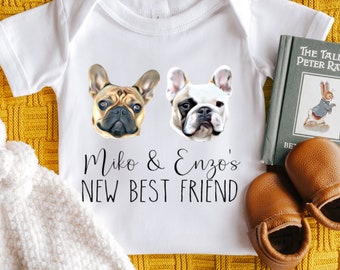 Beste vriend hond Onesie®, babyshowercadeau, aangepaste baby Onesie®, gepersonaliseerde hond Onesie®, babycadeau, pasgeboren cadeau, aangepast babycadeau