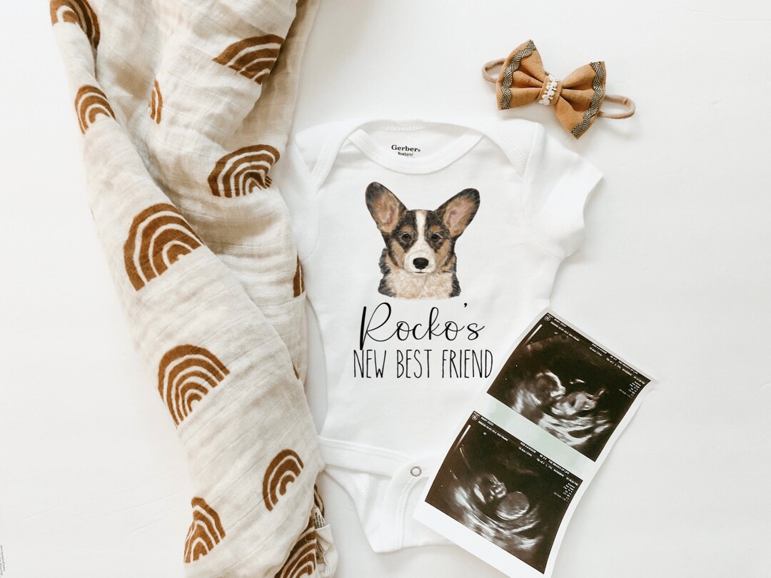 Custom Dog Onesie, Custom Name Onesie, Protected By, Dog Person, New Sibling, My New Best Friend