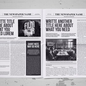 Classy Newspaper Indesign Template - Etsy