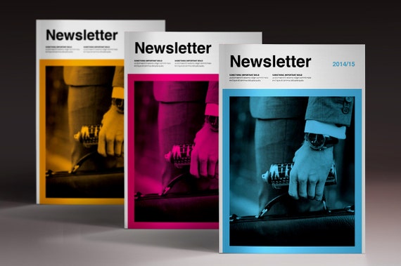 Newsletter Broschure Indesign Vorlage Etsy