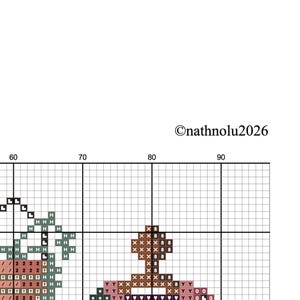 cross stitch pattern example - color symbols