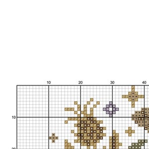 cross stitch pattern example - color symbols