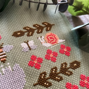 Spring Sampler Primitive Cross Stitch Pattern PDF - Instant Download ...