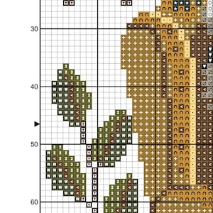 cross stitch pattern example - color symbols