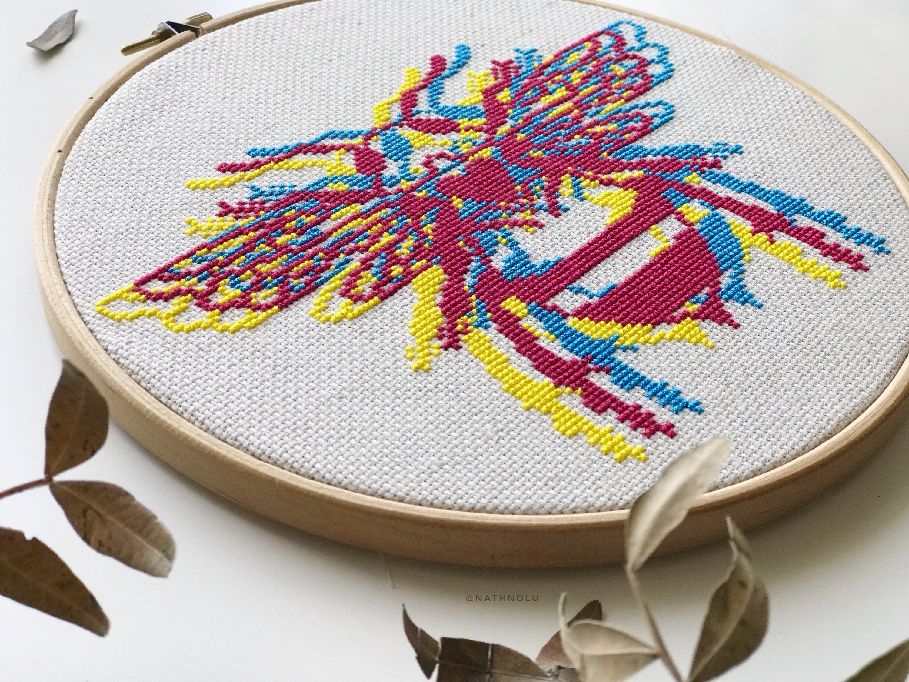 3D Bee Cross Stitch Pattern – Modern Insect Embroidery (PDF Pattern) - Etsy