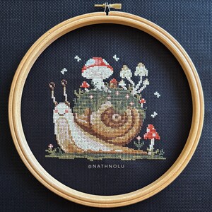 Cute Snail Cross Stitch Pattern PDF - Instant Download, Fly Agaric ...