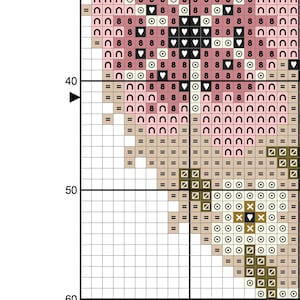 cross stitch pattern example - color symbols