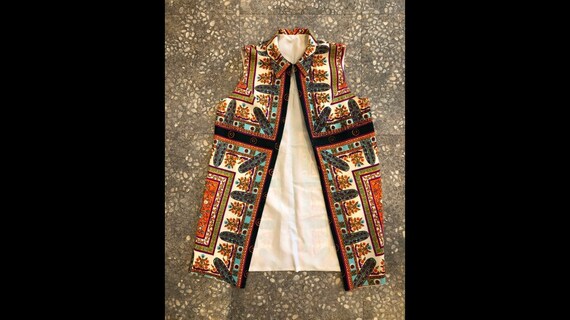 Womens Vintage Top 1960s Sleeveless Tunic Vest Ora