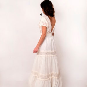 Boho wedding dress, bohemian wedding dress, unique wedding dress, alternative wedding dress, rustic wedding dress, backless wedding dress