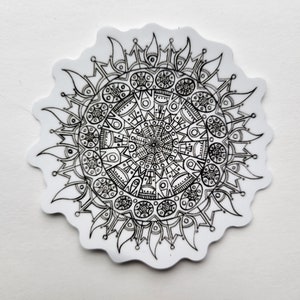 Ronde mandala-sticker van 2,5 inch