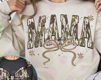 Retro Hunting Camo Mama Png, Deer Hunting Season Svg, Vintage Duck Camo Png, Fall Camo Png